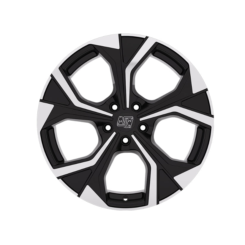 MSW Urban Cross 43 Alloy Wheel 18x7.5 ET47 5x112 Gloss Black Full Polished 66.6mm CB