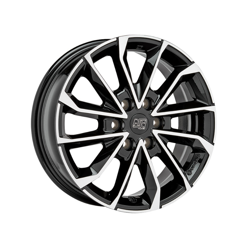 MSW Urban Cross 42 Van Alloy Wheel 19x7.5 ET52.5 6x120 Gloss Black Full Polished 74.6mm CB