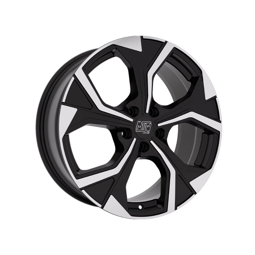MSW Urban Cross 43 Alloy Wheel 18x7.5 ET47 5x112 Gloss Black Full Polished 66.6mm CB