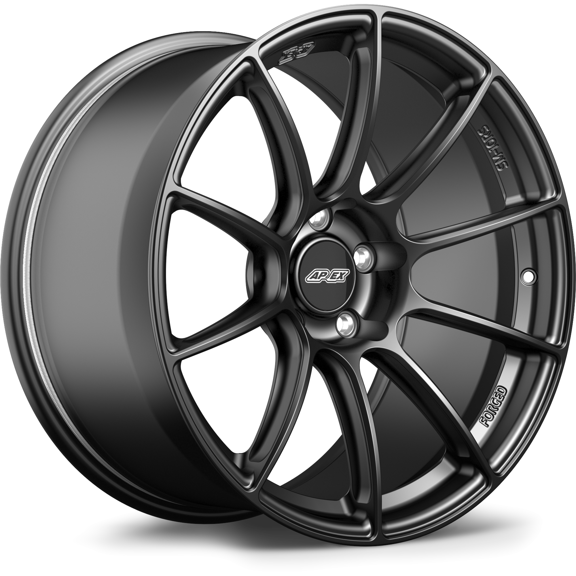 Apex SM-10RS Alloy Wheel 19x12.5 ET55 5x120.65 70.3mm CB Satin Black