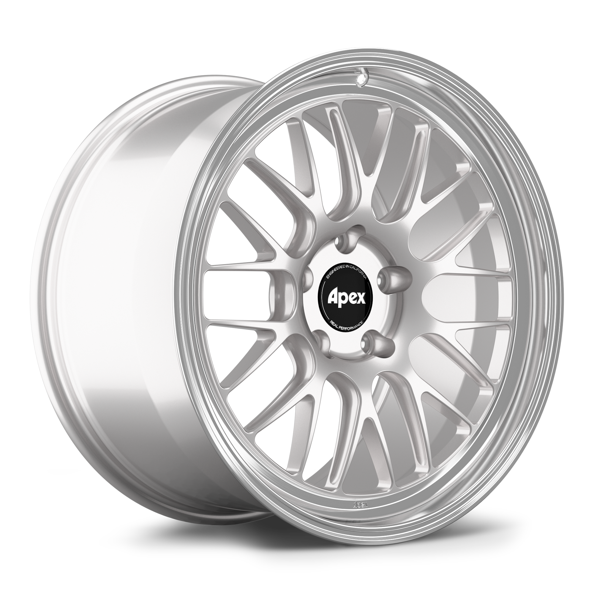 Apex ML-10RT Alloy Wheel 20x11 ET50 5x130 71.6mm CB Race Silver - Machined Lip