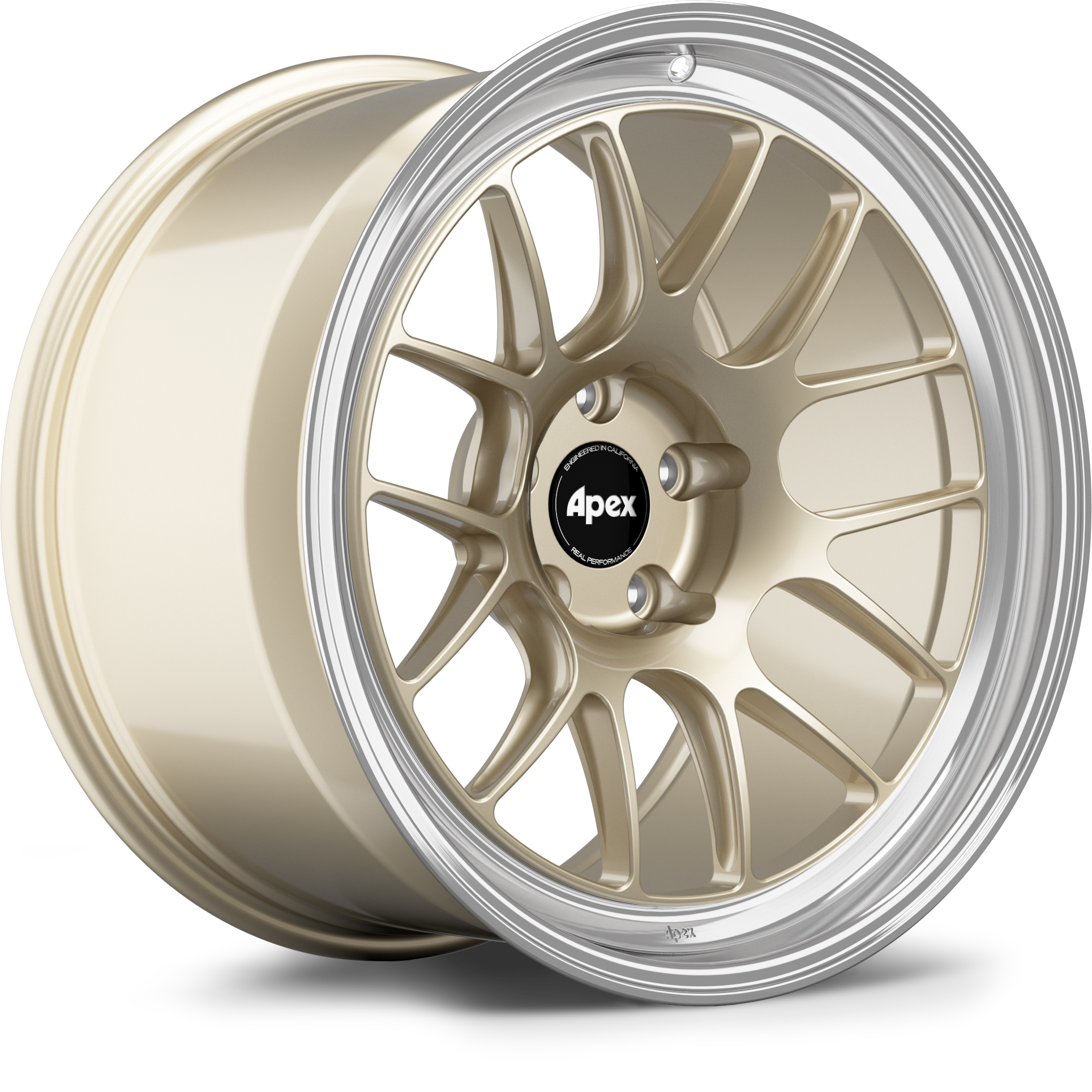 Apex ML-7RT Forged Alloy Wheel 19x12 ET46 5x130mm - Machined Lip - Gloss Motorsport Gold 71.6mm CB