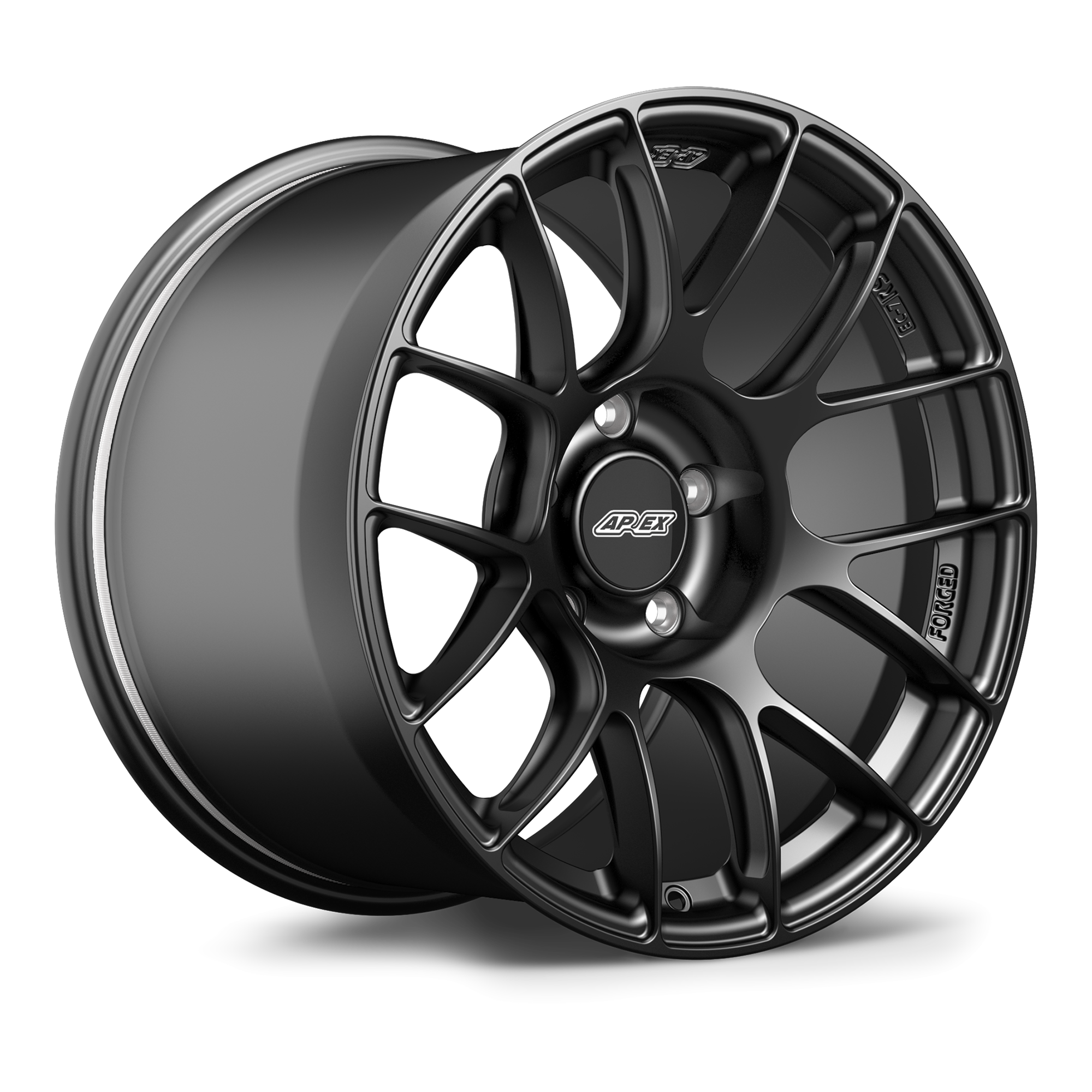 Apex EC-7RS Forged Alloy Wheel 18x12.5 ET52 5x120.65 Satin Black 70.3mm CB