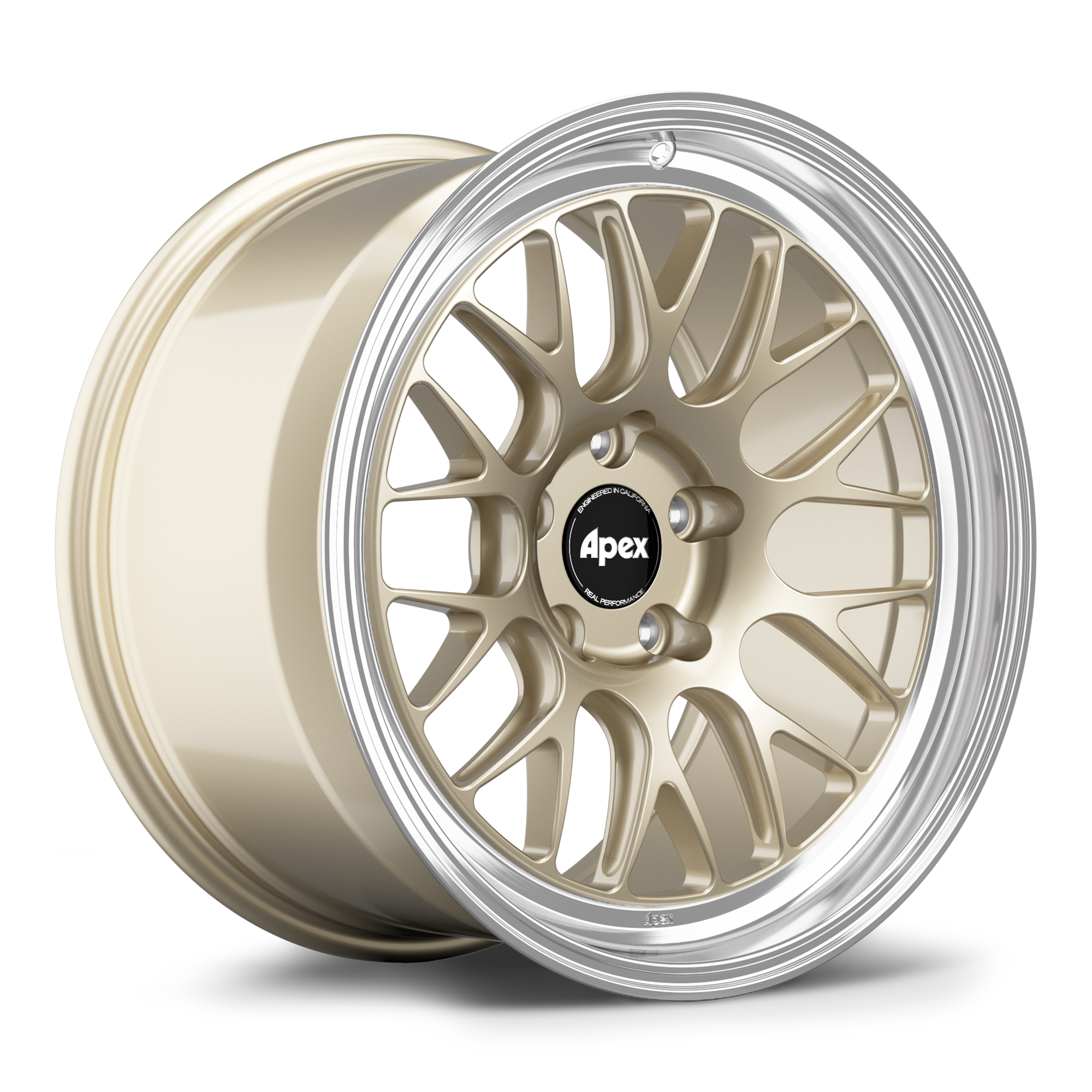 Apex ML-10RT Alloy Wheel 18x10 ET25 5x120 72.56mm CB Gloss Motorsport Gold - Machined Lip