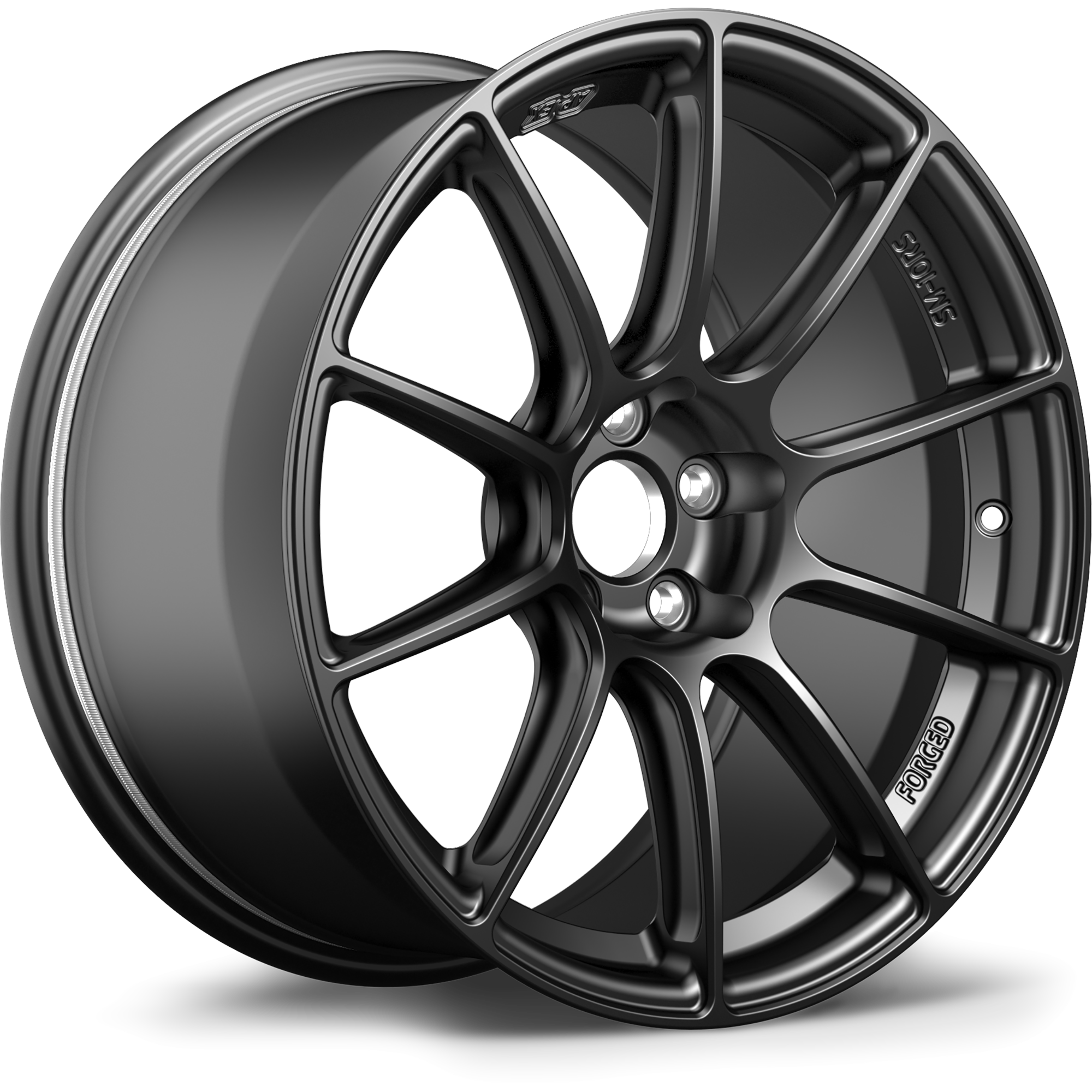 Apex SM-10RS Alloy Wheel 17x10 ET48 5x114.3 70.1mm CB Satin Black