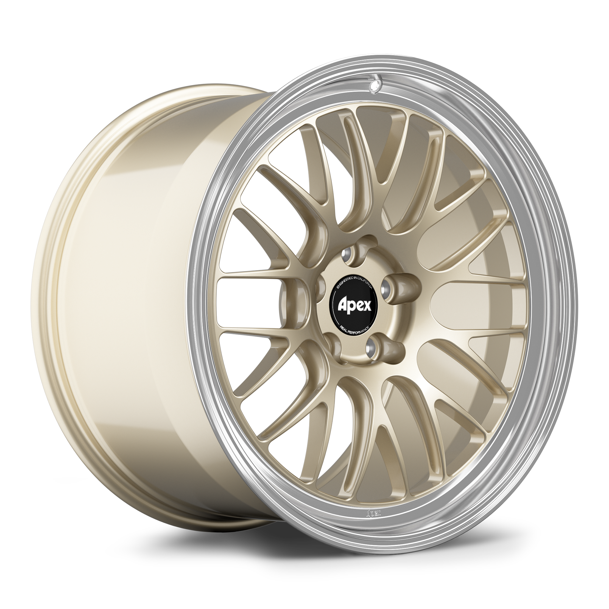Apex ML-10RT Alloy Wheel 20x12 ET50 5x120.65 70.3mm CB Gloss Motorsport Gold - Machined Lip