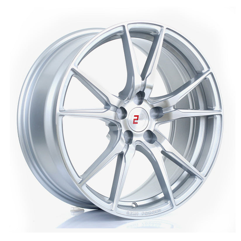 2Forge ZF2 Alloy Wheel 19x8.5 5x114 ET15 TO 45 72.6mm CB Silver Polished Face