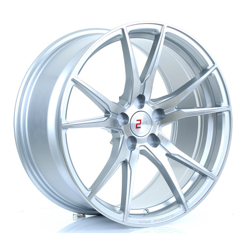 2Forge ZF2 Alloy Wheel 19x9.5 5x100 ET15 TO 48 72.6mm CB Silver Polished Face