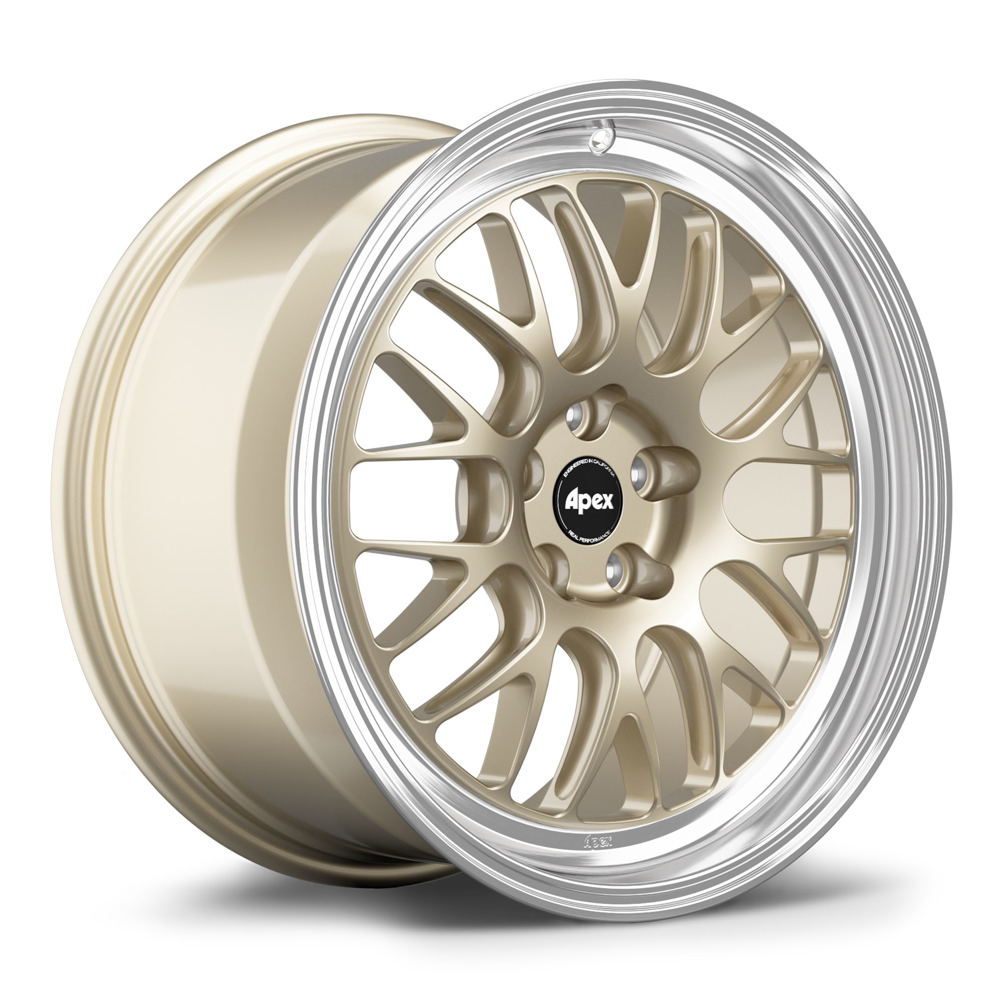 Apex ML-10RT Alloy Wheel 17x8.5 ET40 5x120 72.56mm CB Gloss Motorsport Gold - Machined Lip