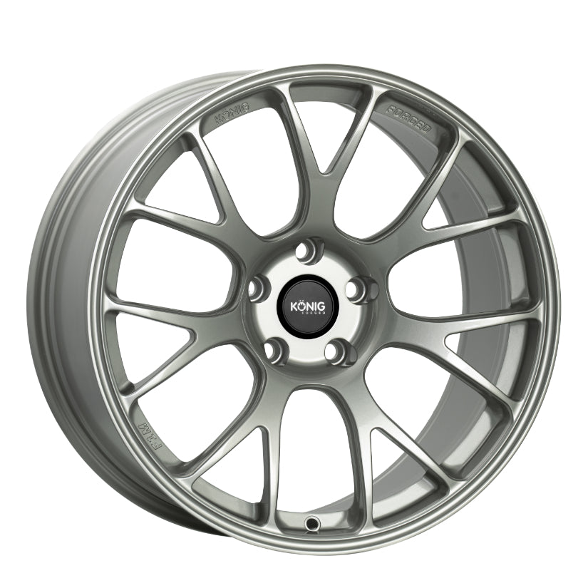 Konig Forged F1M Alloy Wheel 18x10 ET25 5x120 Ash Silver 72.56mm CB