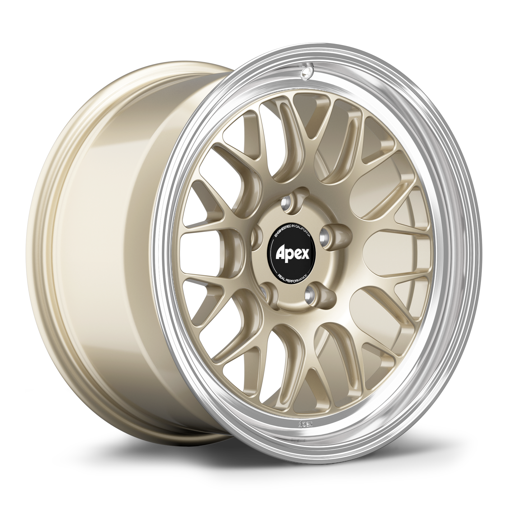 Apex ML-10RT Alloy Wheel 17x9 ET30 5x120 72.56mm CB Gloss Motorsport Gold - Machined Lip