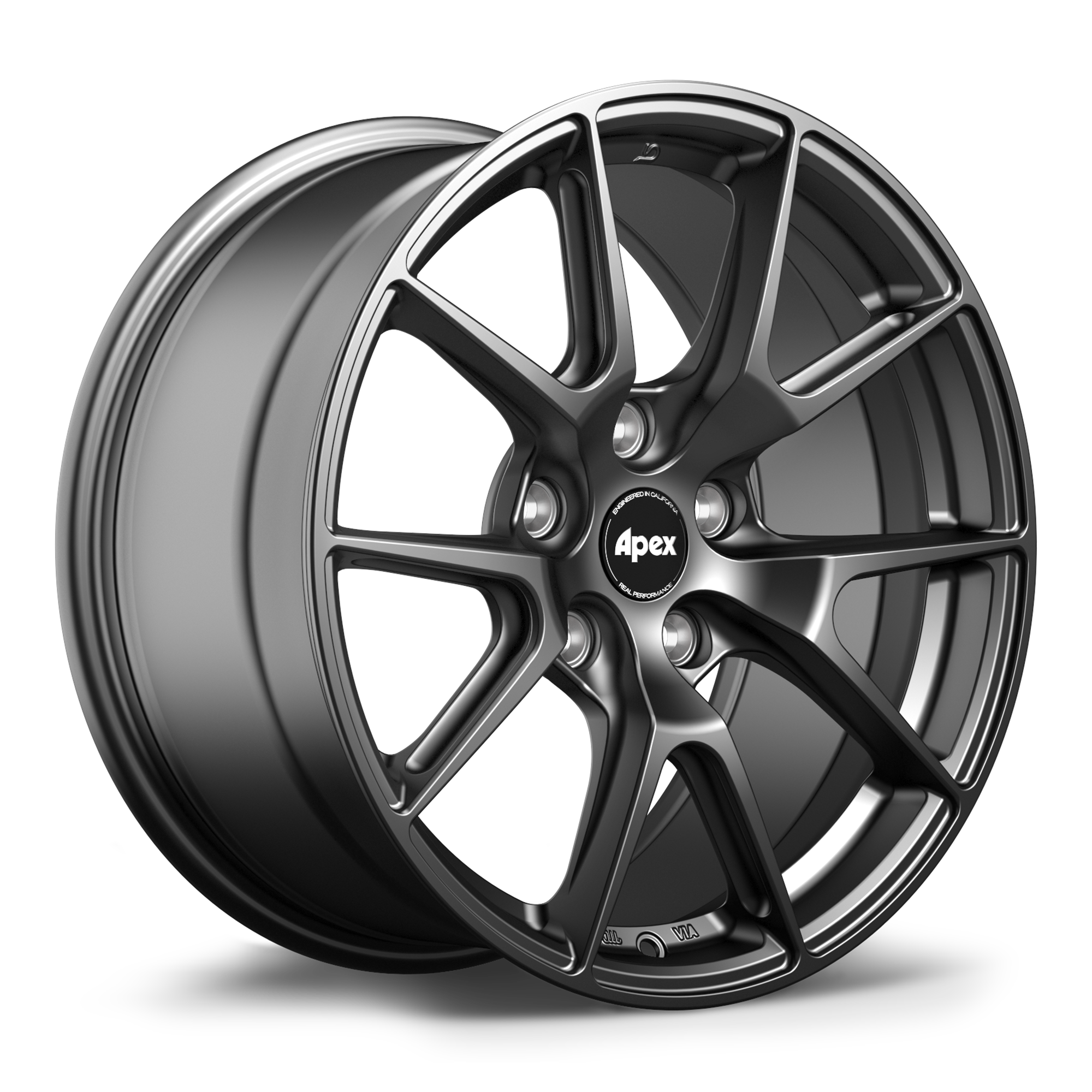 Apex VS-5 Alloy Wheel 17x9.5 ET51 5x114.3 Satin Black 70.1mm CB