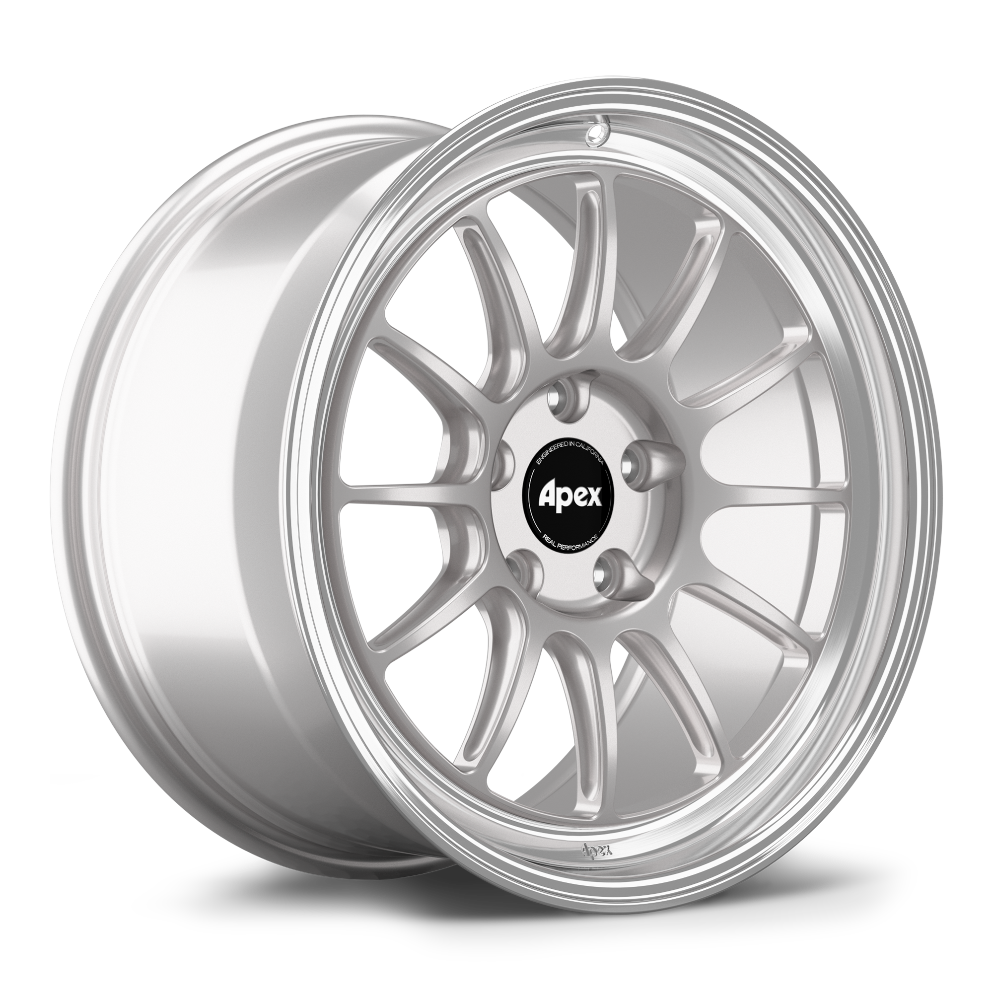 Apex SL-12RT Forged Alloy Wheel 18x10 ET25 5x120mm - Machined Lip - Race Silver 72.56mm CB