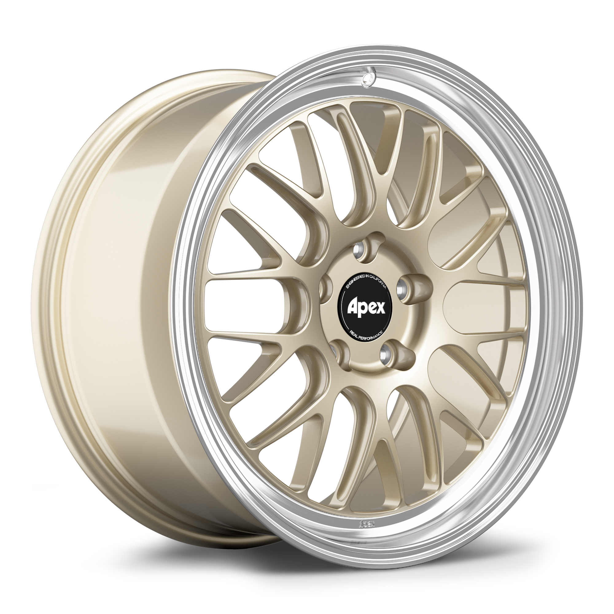 Apex ML-10RT Alloy Wheel 19x9 ET50 5x130 71.6mm CB Gloss Motorsport Gold - Machined Lip