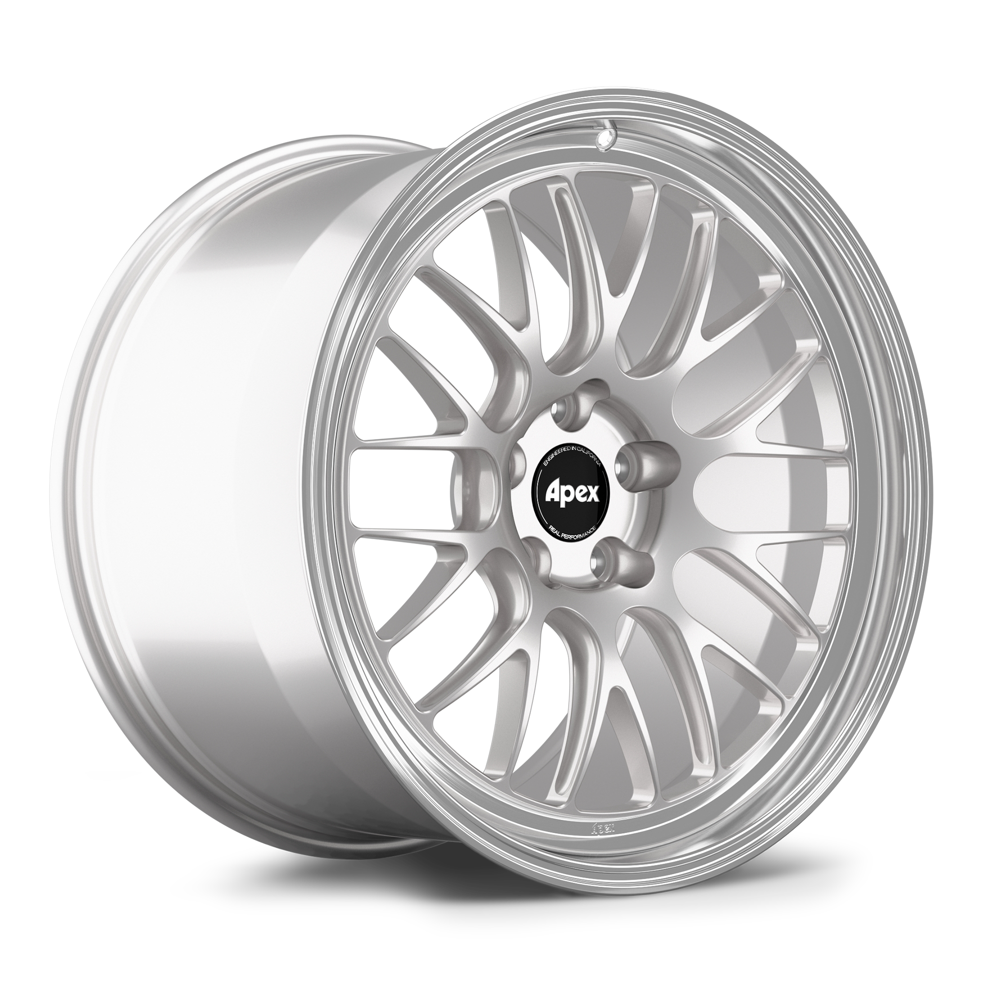 Apex ML-10RT Alloy Wheel 20x12 ET50 5x120.65 70.3mm CB Race Silver - Machined Lip