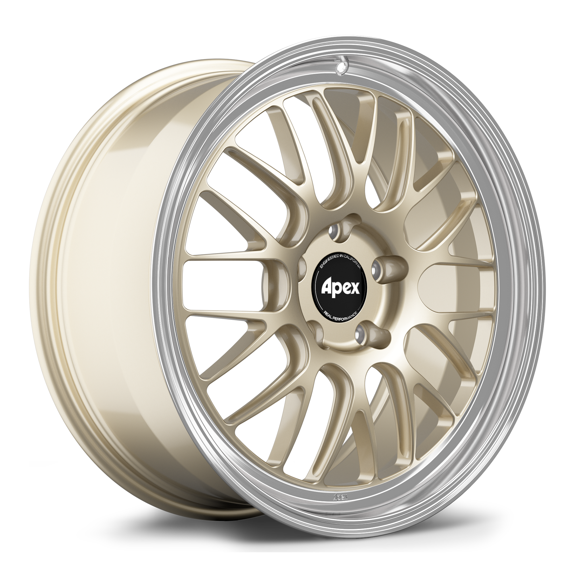 Apex ML-10RT Alloy Wheel 20x9 ET50 5x130 71.6mm CB Gloss Motorsport Gold - Machined Lip