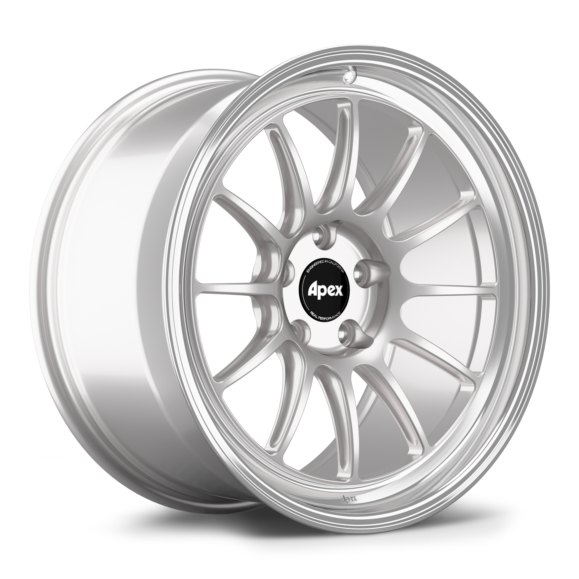Apex SL-12RT Forged Alloy Wheel 19x9.5 ET22 5x120mm - Machined Lip - Race Silver 72.56mm CB