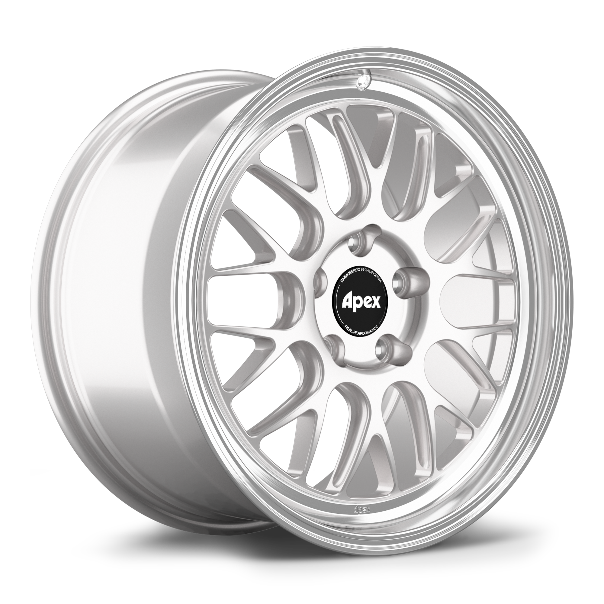Apex ML-10RT Alloy Wheel 18x8.5 ET44 5x130 71.6mm CB Race Silver - Machined Lip