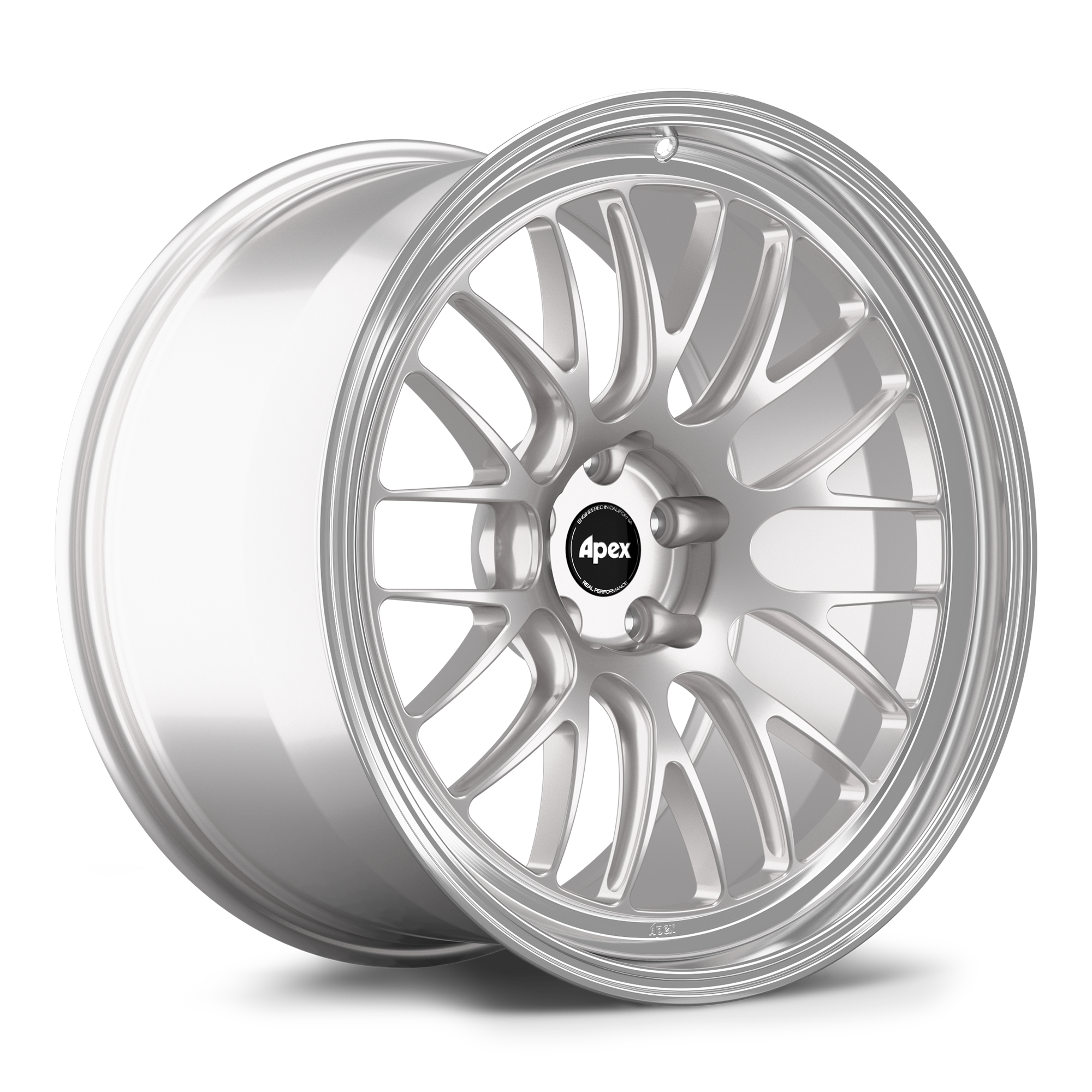 Apex ML-10RT Alloy Wheel 20x10 ET8 5x112 66.6mm CB Race Silver - Machined Lip