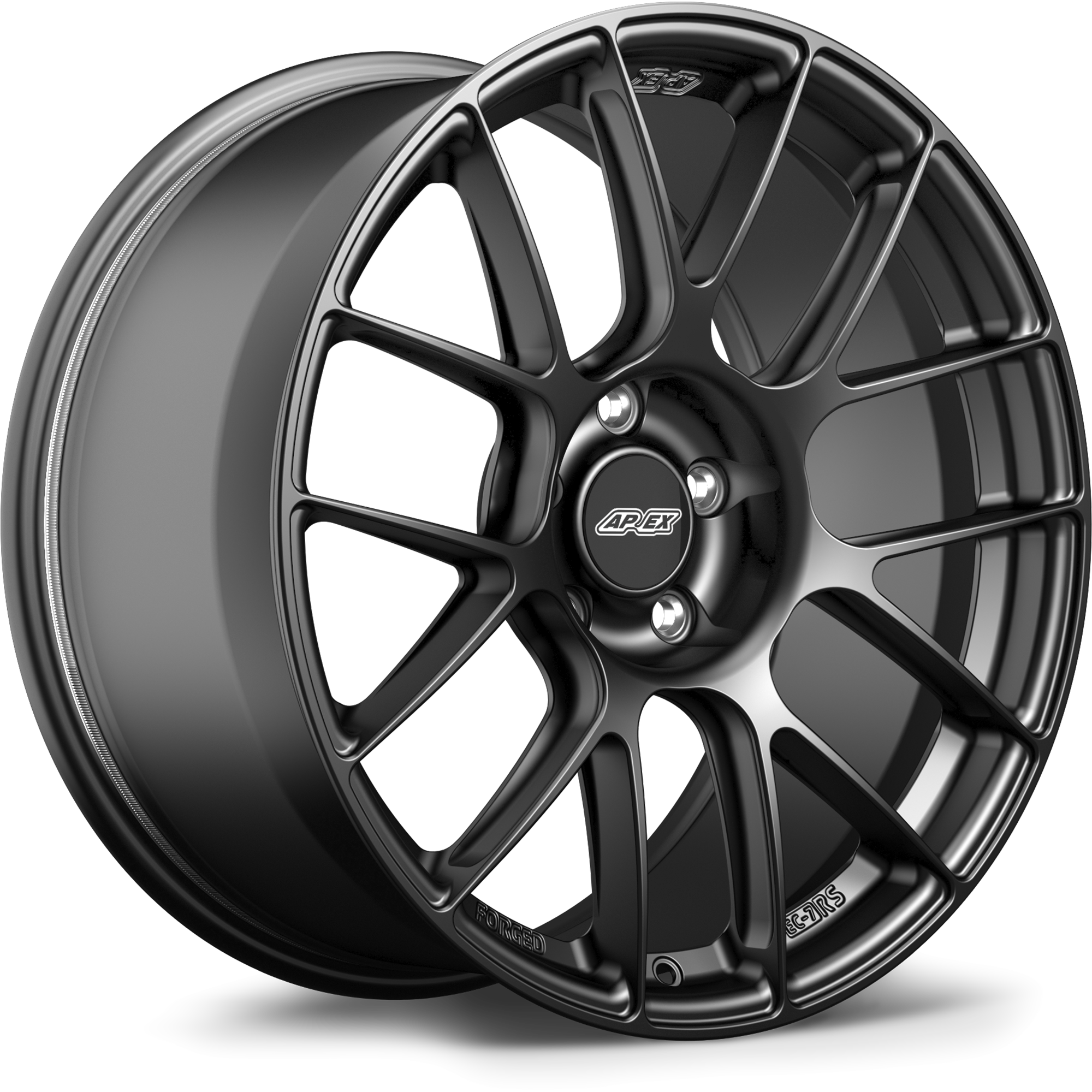 Apex EC-7RS Forged Alloy Wheel 19x9.5 ET28 5x120 Satin Black 72.56mm CB