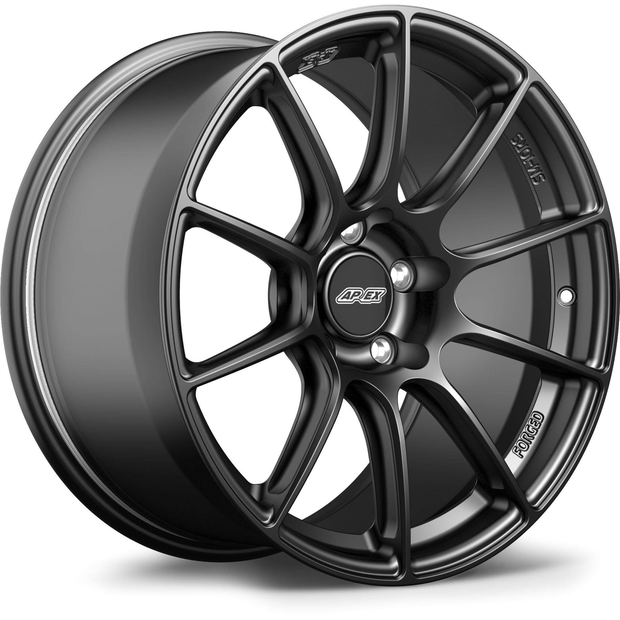 Apex SM-10RS Alloy Wheel 18x10 ET40 5x114.3 70.5mm CB Satin Black
