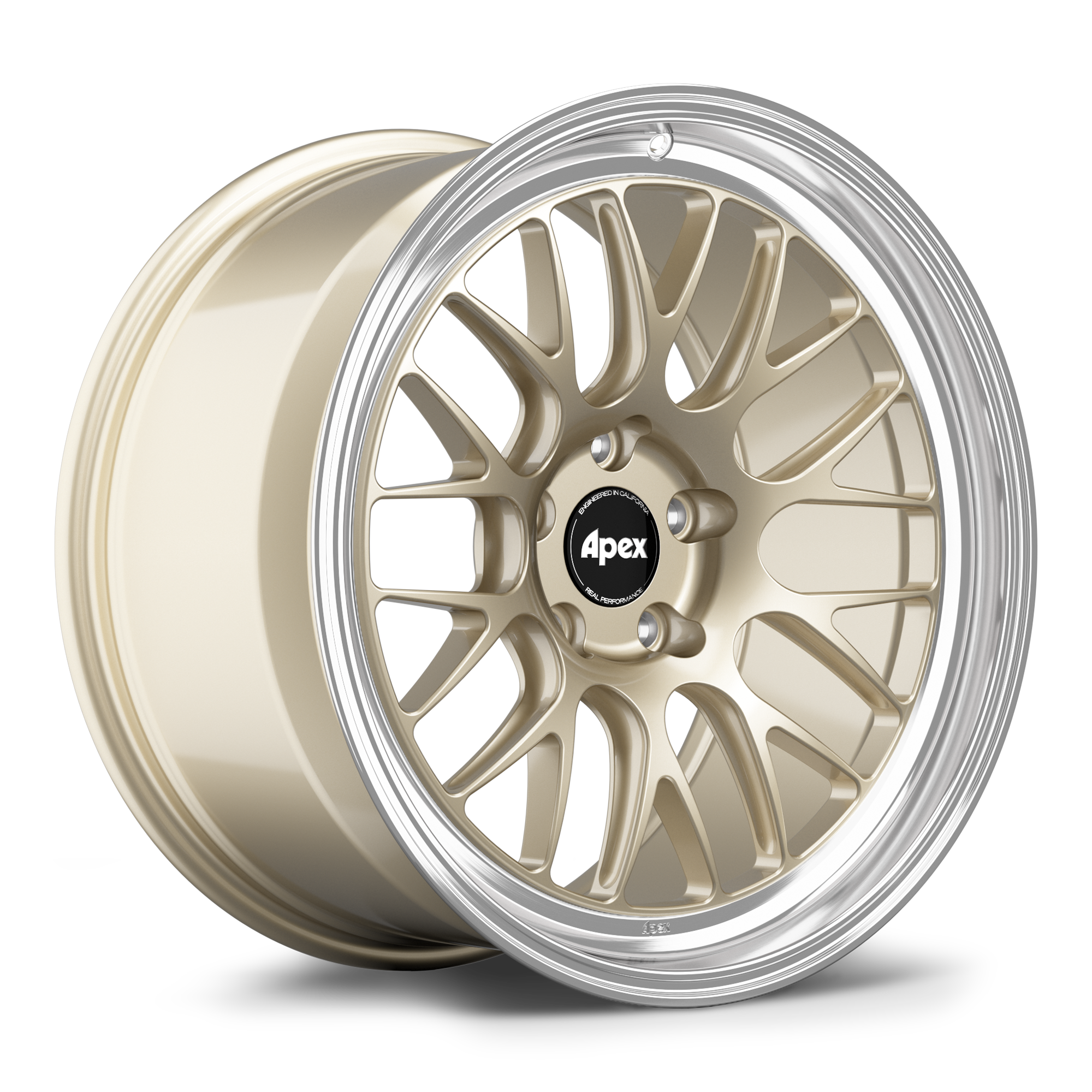 Apex ML-10RT Alloy Wheel 19x10 ET25 5x120 72.56mm CB Gloss Motorsport Gold - Machined Lip