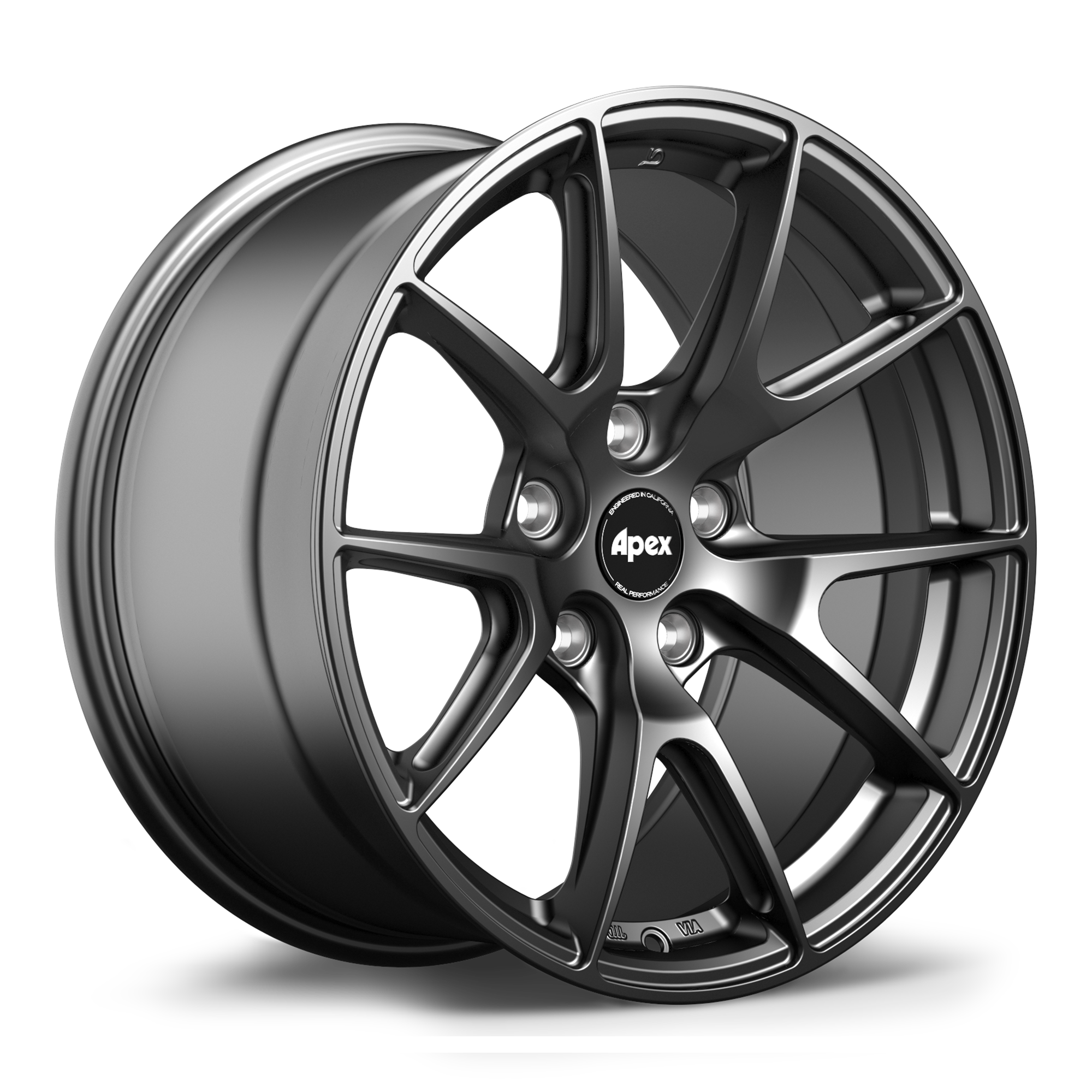 Apex VS-5 Alloy Wheel 17x8.5 ET23 5x114.3 Satin Black 60.1mm CB