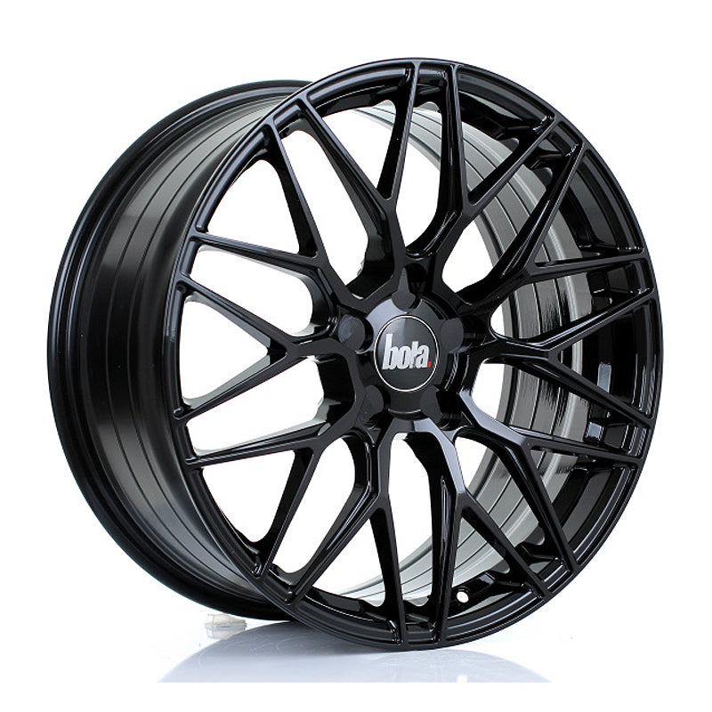 BOLA B17 Alloy Wheel 19x8.5 5x100 ET15 To 45 72.6mm CB Gloss Black