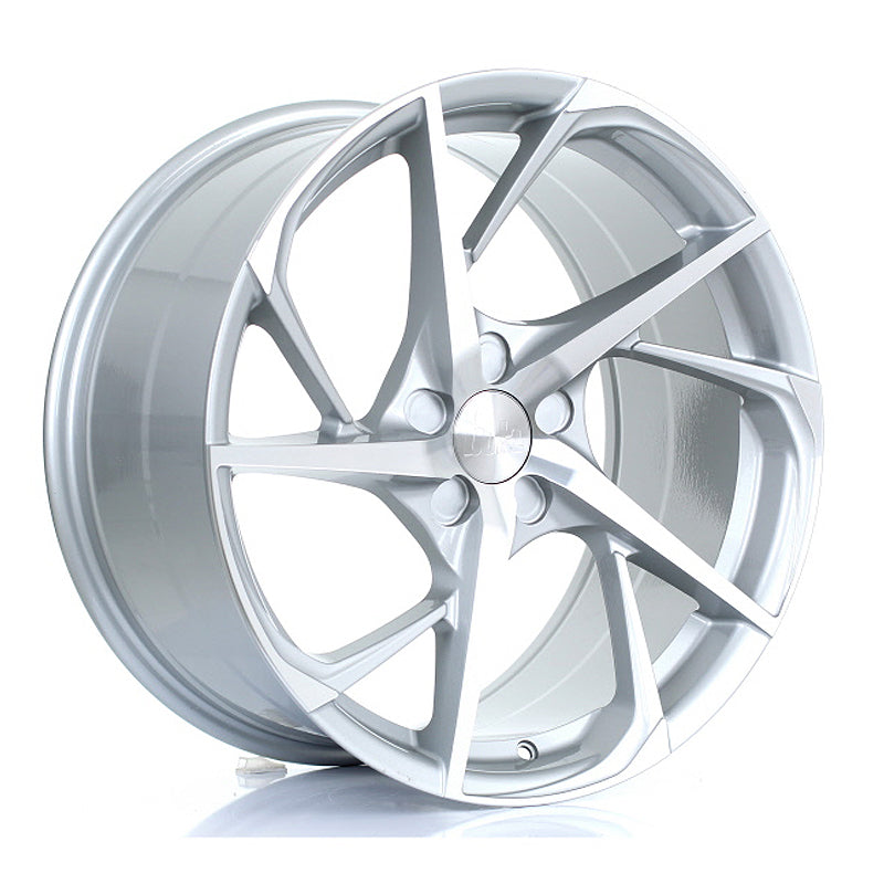 BOLA B18 Alloy Wheel 19x9.5 5x100 ET25 To 45 72.6mm CB Silver Polished Face