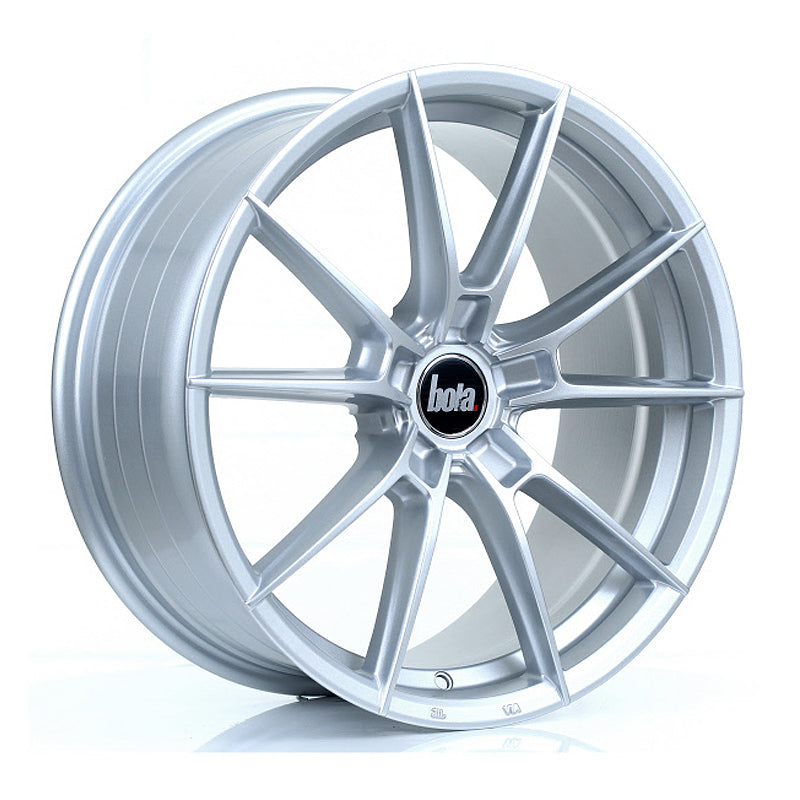 BOLA B19 Alloy Wheel 18x8 5x112 ET35 To 45 72.6mm CB Crystal Silver