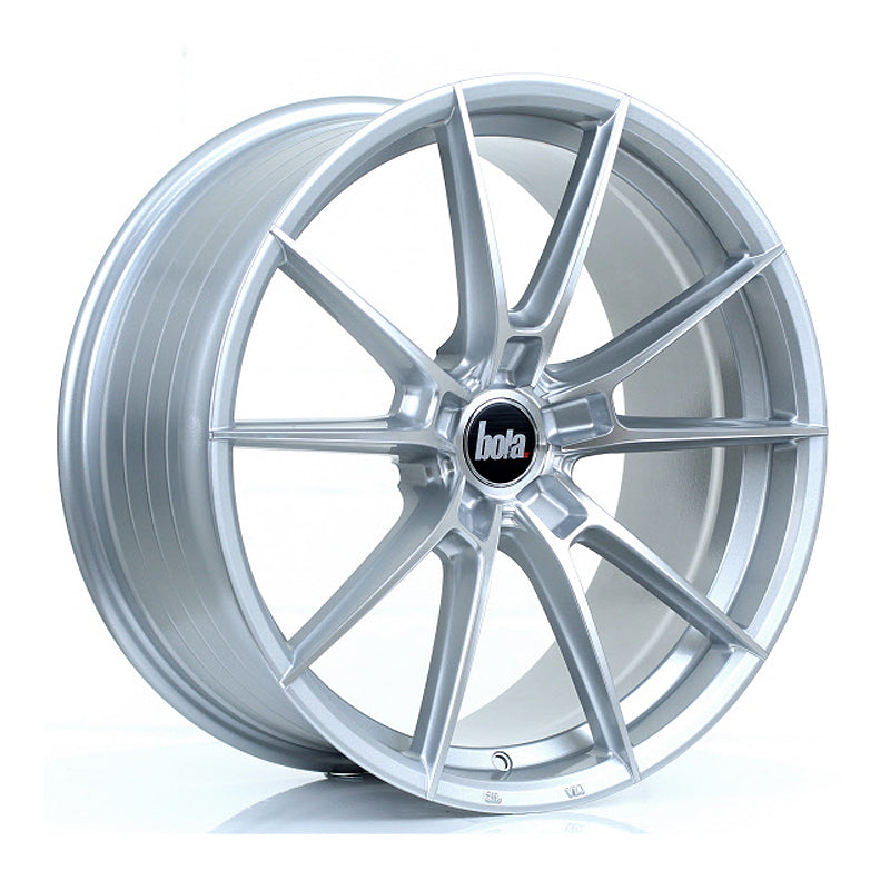 BOLA B19 Alloy Wheel 19x8.5 5x120 ET40 To 45 72.6mm CB Silver Polished Face