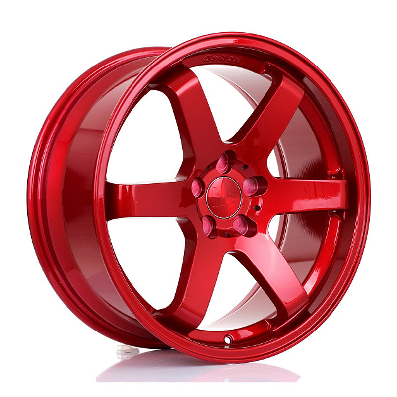 BOLA B1 Alloy Wheel 19x8.5 5x100 ET30 To 45 72.6mm CB Candy Red