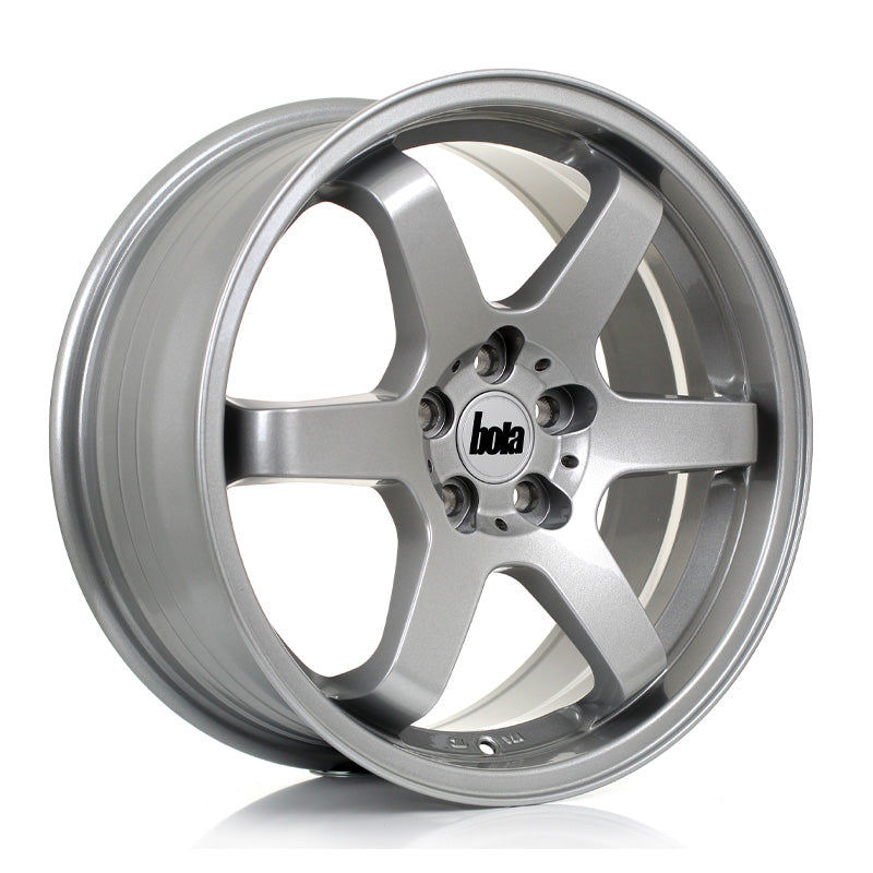 BOLA B1 Alloy Wheel 17x7.5 4x114 ET40 To 45 72.56mm CB Crystal Silver