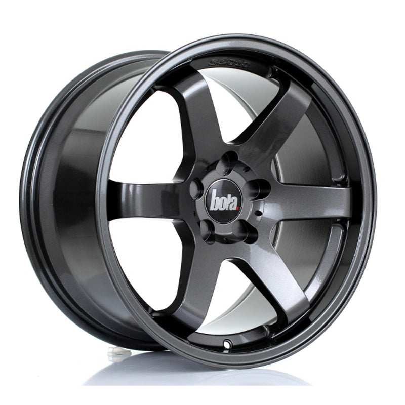 BOLA B1 Alloy Wheel 18x9.5 5x100 ET30 To 45 72.6mm CB Gloss Gunmetal