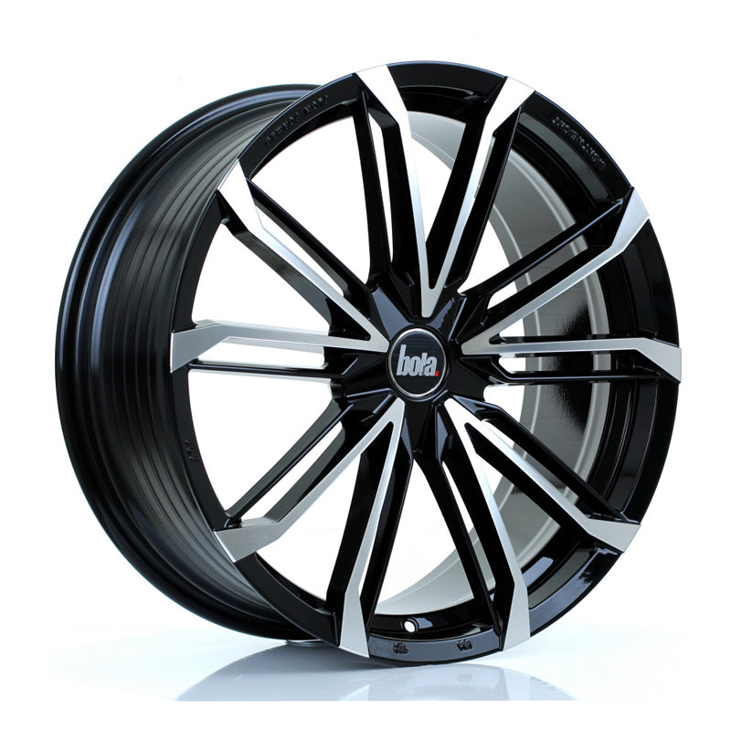 BOLA B23 Alloy Wheel 20x8.5 5x110 ET38 To 45 72.6mm CB Gloss Black Polished Face