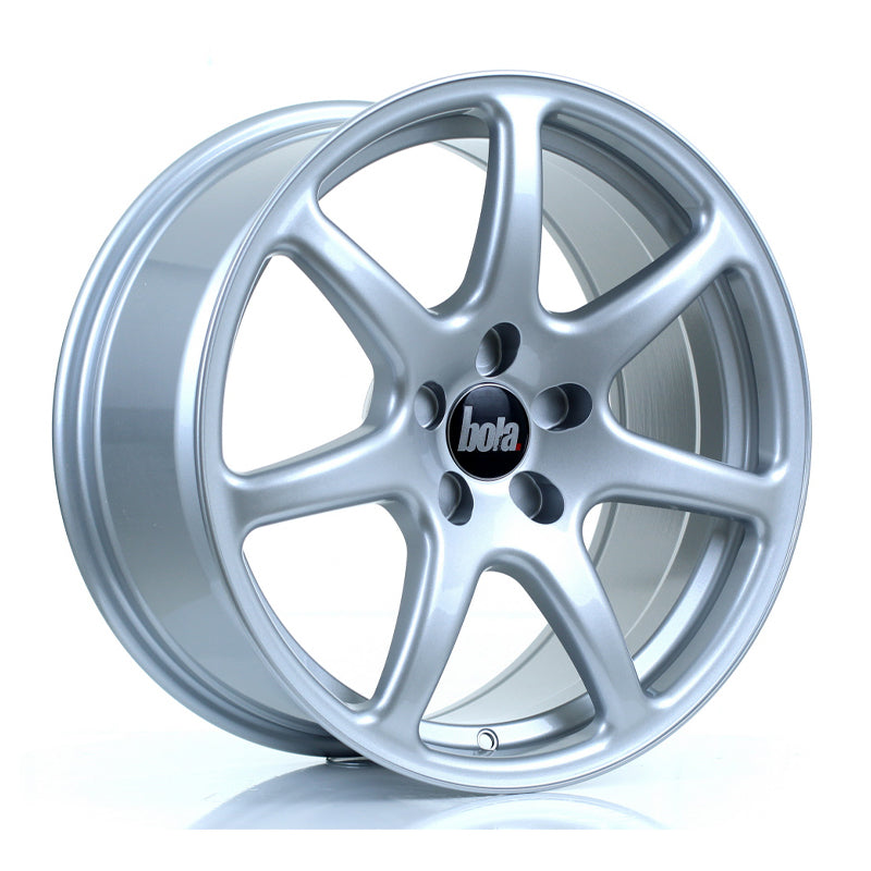 BOLA B7 Alloy Wheel 18x8.5 5x100 ET25 To 45 72.6mm CB Crystal Silver