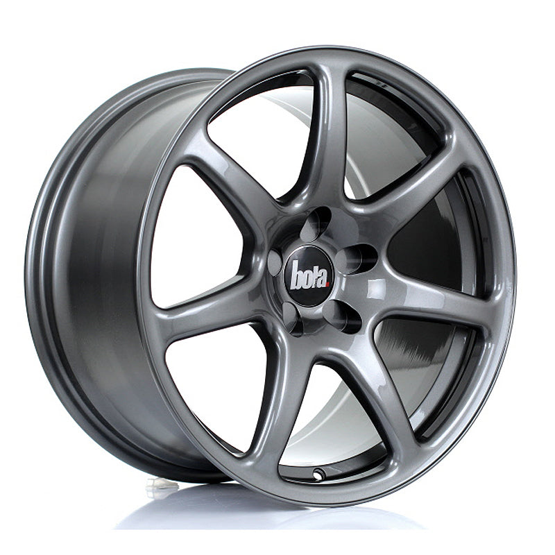 BOLA B7 Alloy Wheel 18x9.5 5x120.65 ET25 To 45 72.6mm CB Gloss Gunmetal