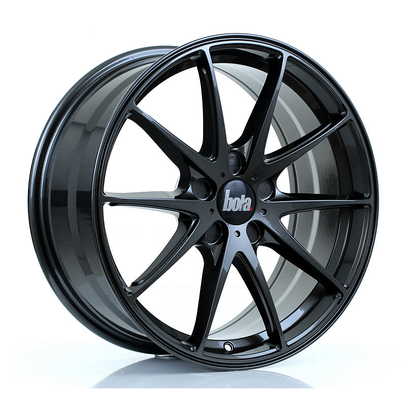 BOLA B9 Alloy Wheel 18x8 5x100 ET30 To 45 72.6mm CB Gloss Gunmetal