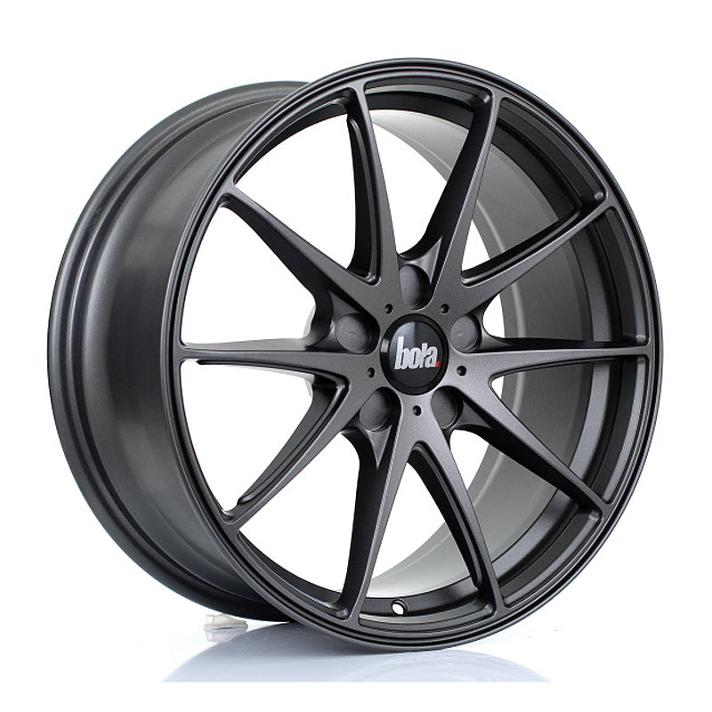 BOLA B9 Alloy Wheel 18x8 5x100 ET30 To 45 72.6mm CB Matt Gunmetal