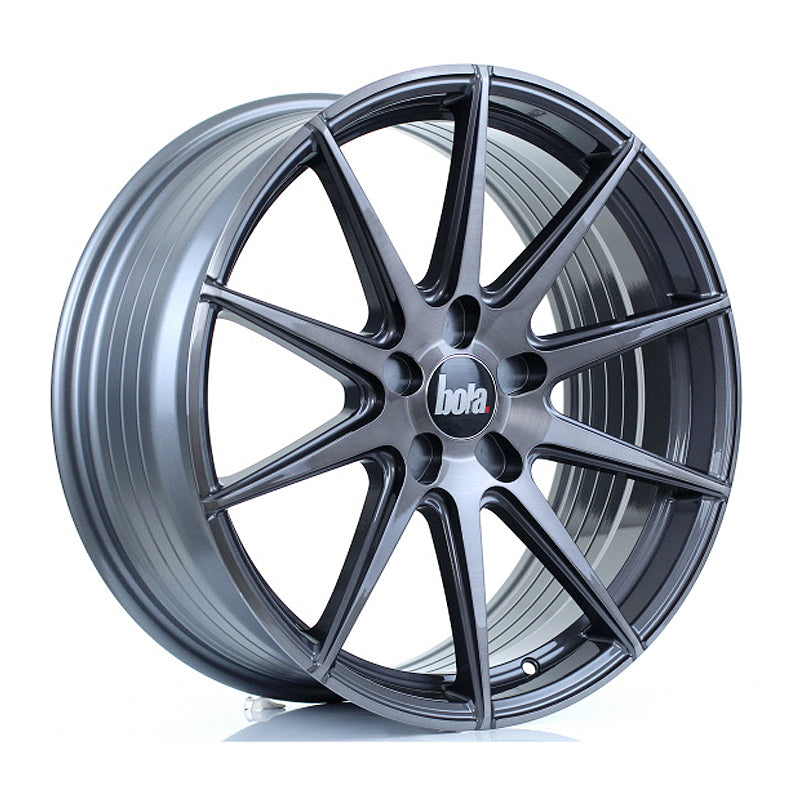 BOLA CSR Alloy Wheel 19x8.5 5x108 ET25 To 45 72.6mm CB Titanium Brushed
