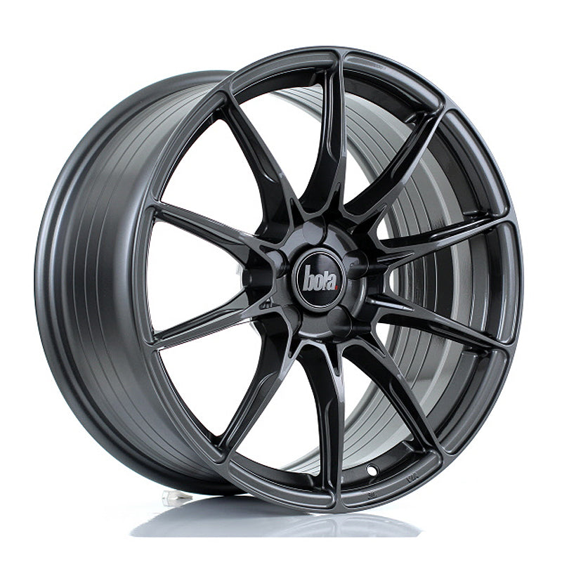 BOLA FLB Alloy Wheel 18x8.5 5x120 ET25 To 45 72.6mm CB Gloss Gunmetal