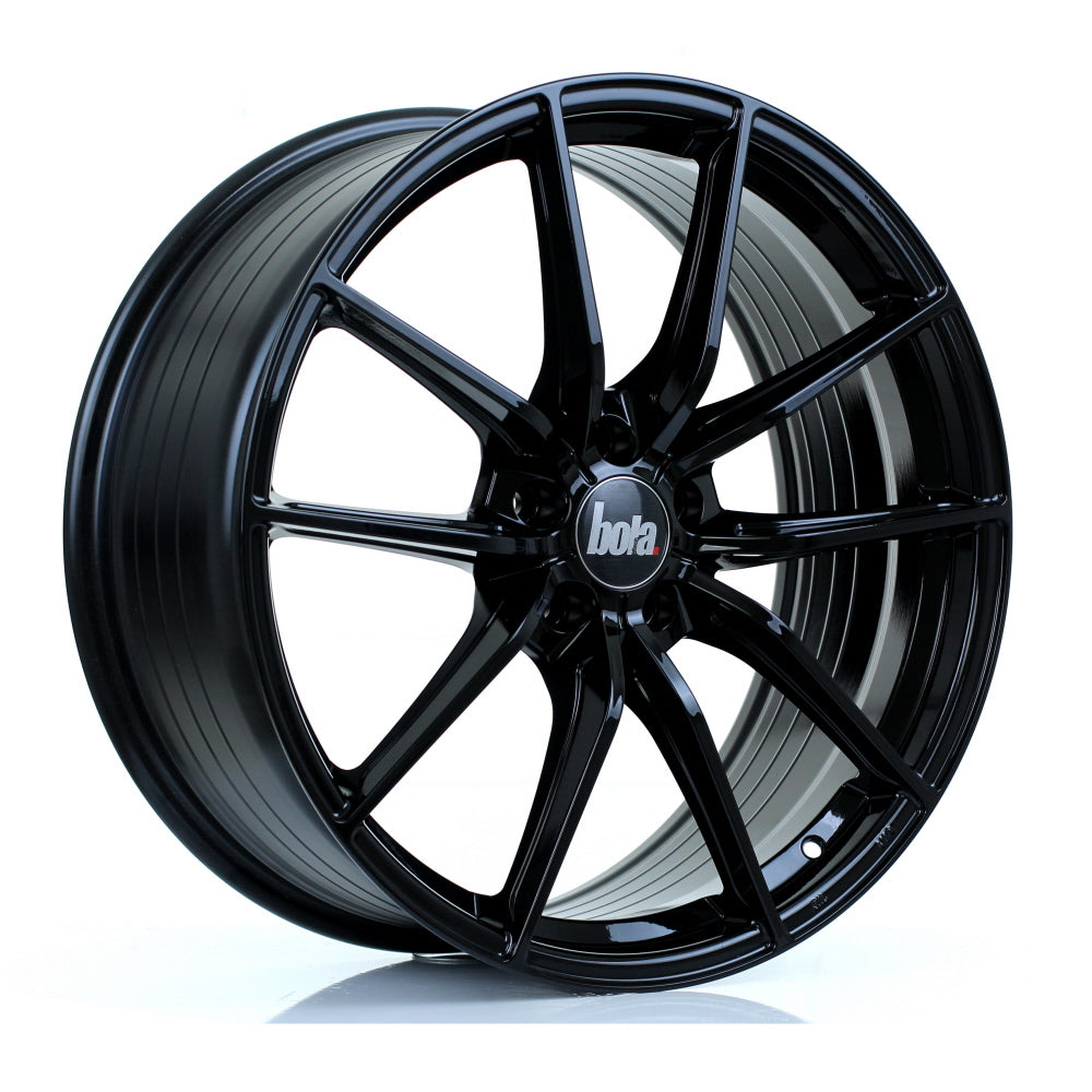 BOLA FLC Alloy Wheel 20x8.5 5x100 ET38 To 50 72.6mm CB Gloss Black