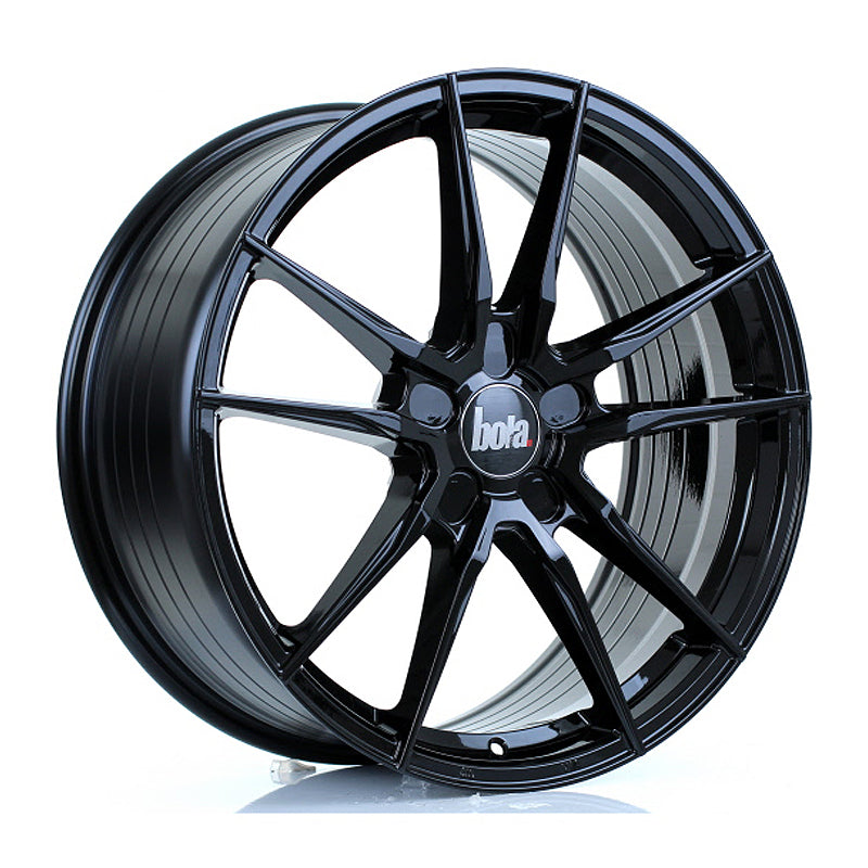 BOLA FLD Alloy Wheel 19x8.5 5x100 ET25 To 63 72.6mm CB Gloss Black