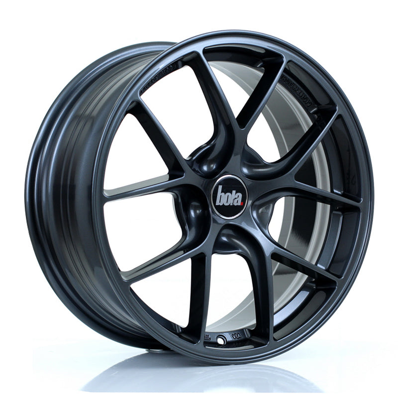 BOLA FLE Alloy Wheel 17x7.5 5x108 ET40 To 45 72.6mm CB Gloss Gunmetal