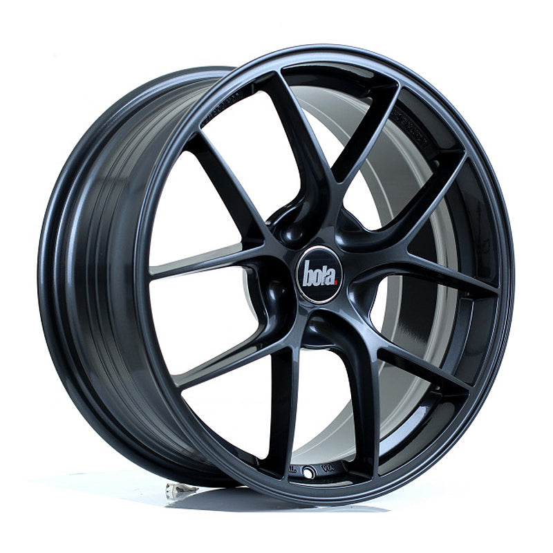 BOLA FLE Alloy Wheel 18x8 5x120.65 ET35 To 50 72.6mm CB Gloss Gunmetal