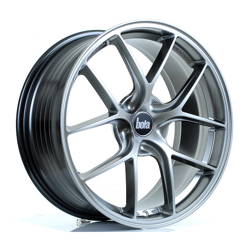 BOLA FLE Alloy Wheel 19x8.5 5x118 ET35 To 50 72.5mm CB Hyper Black