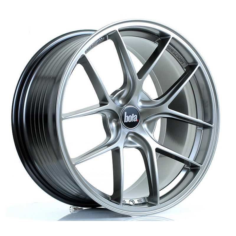 BOLA FLE Alloy Wheel 19x9.5 5x108 ET42 To 49 72.6mm CB Hyper Black