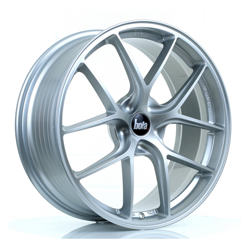 BOLA FLE Alloy Wheel 20x8.5 5x118 ET30 To 50 72.6mm CB Crystal Silver