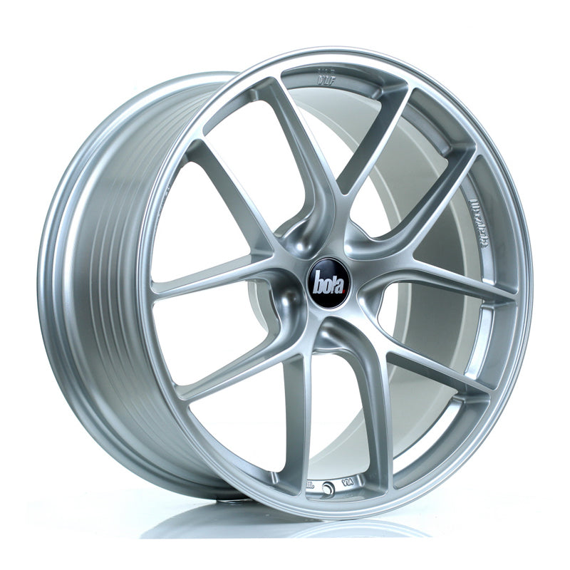BOLA FLE Alloy Wheel 20x9.5 5x100 ET30 To 50 72.6mm CB Crystal Silver