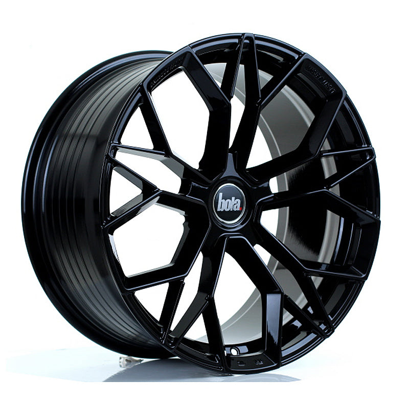 BOLA FLF Alloy Wheel 19x9.5 5x100 ET45 To 50 72.6mm CB Gloss Black Polished